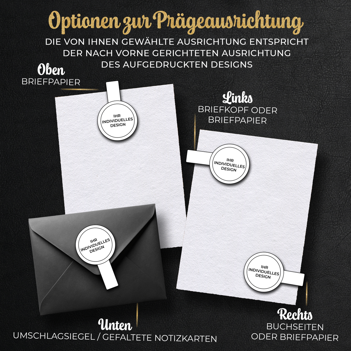 Prägestempel für Papier - Modell "Mit Liebe gemacht" - Just Refine