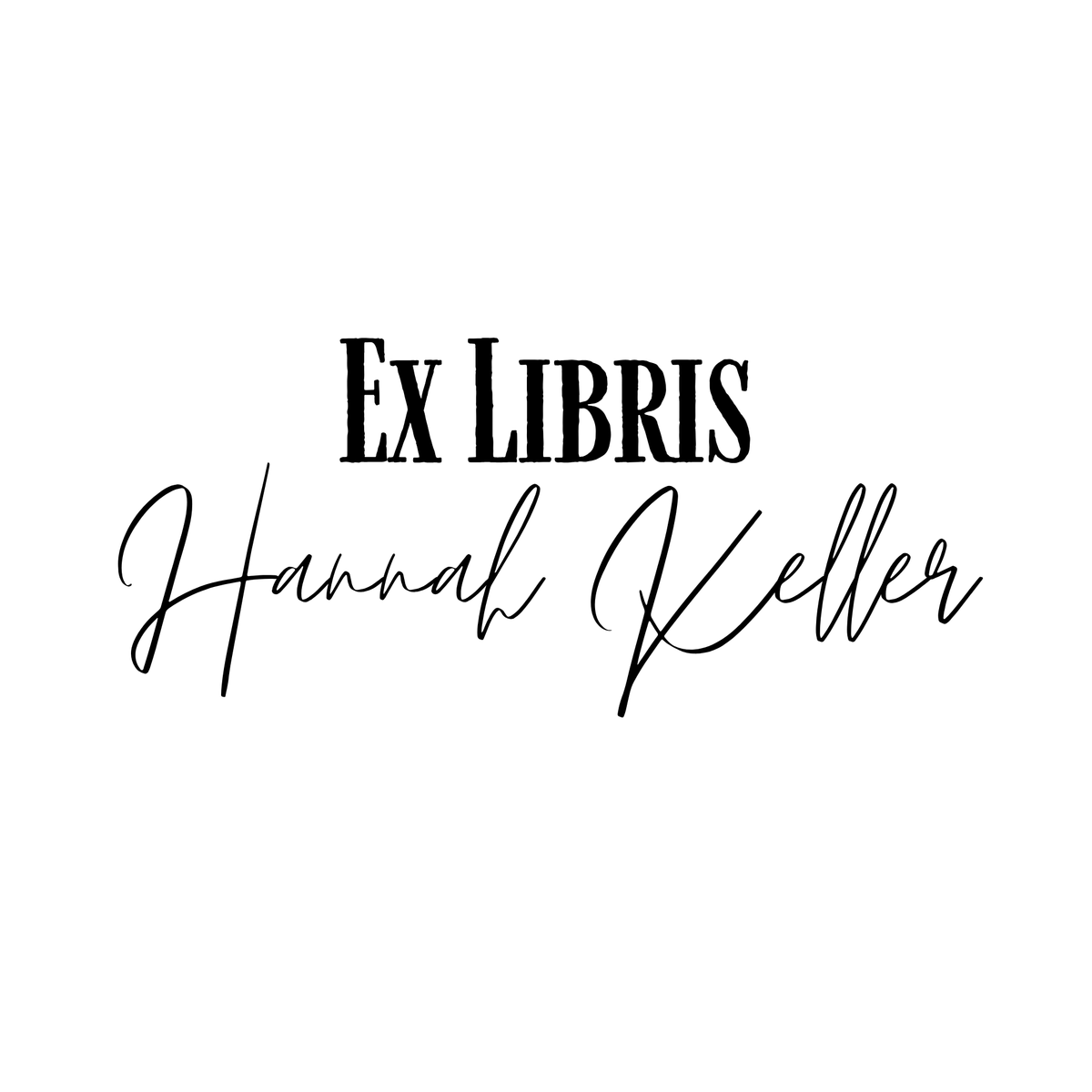 Ex Libris Bücher Stempel mit anpassbaren Namen - Modell 'Classic' - Just Refine