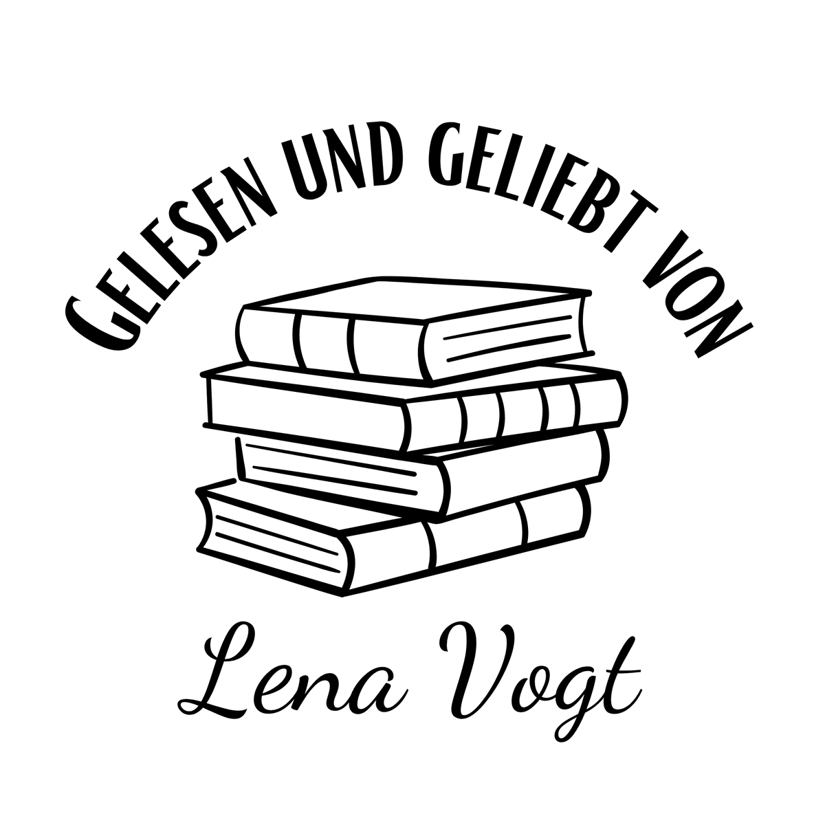 Ex Libris Bücher Stempel mit anpassbaren Namen - Modell 'Verbi Virtus' - Just Refine