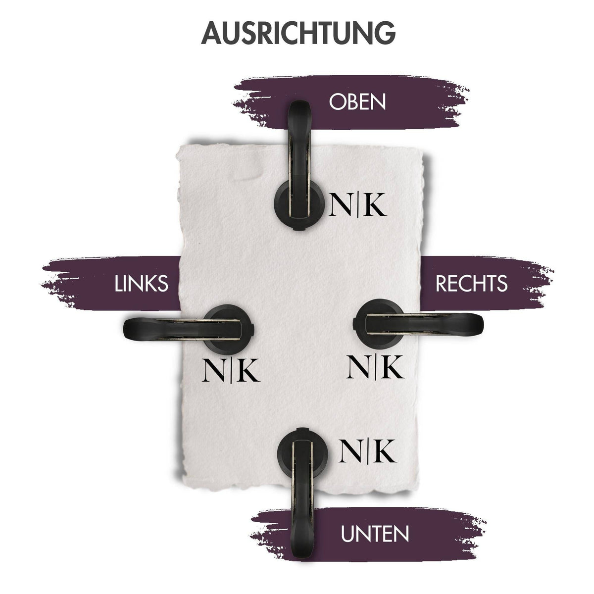 Personalisierter Prägestempel mit anpassbaren Initialen - Modell "Prestige" - Just Refine