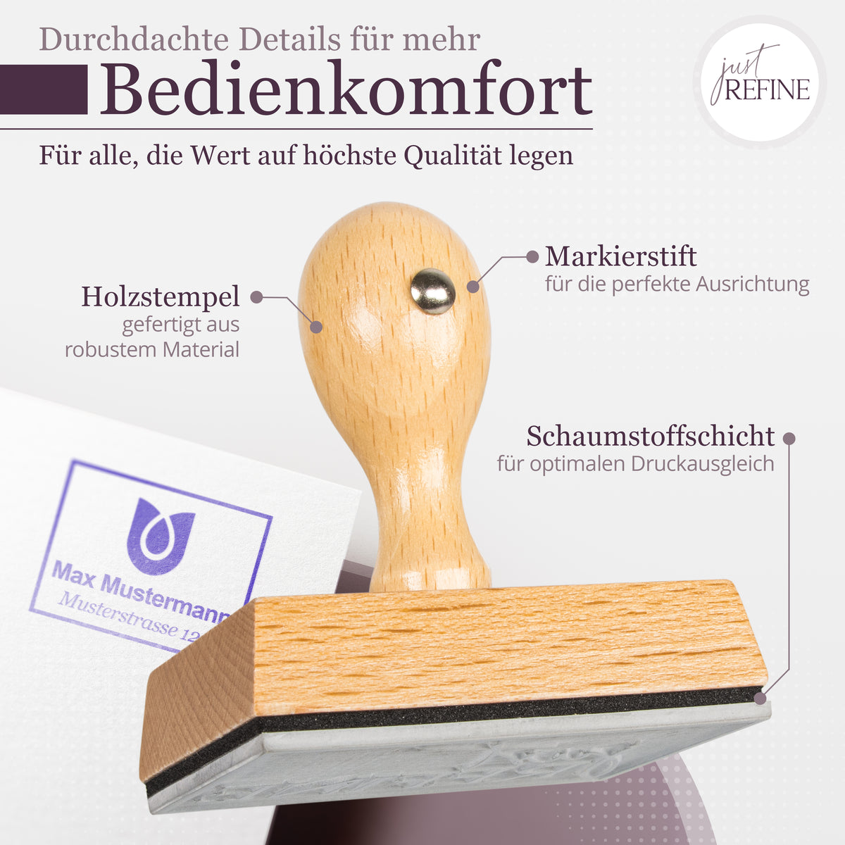 Stempel mit eigenem Logo/Motiv - Just Refine