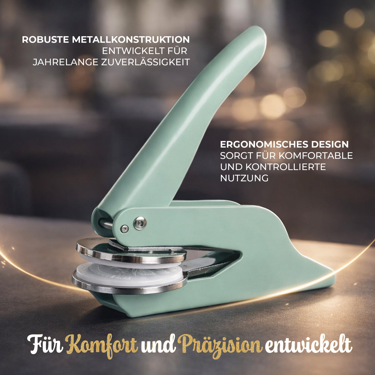 Prägestempel mit eigenem Logo Rund Ø 41mm - Essential Line - Just Refine