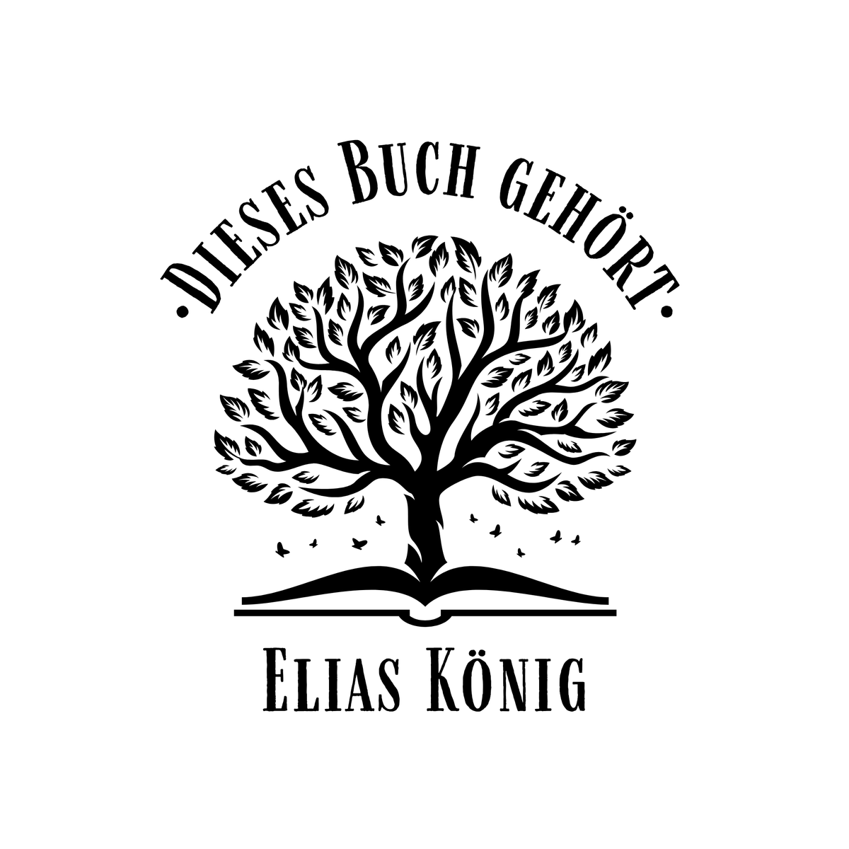 Ex Libris Bücher Stempel mit anpassbaren Namen - Modell 'Libri Signum' - Just Refine