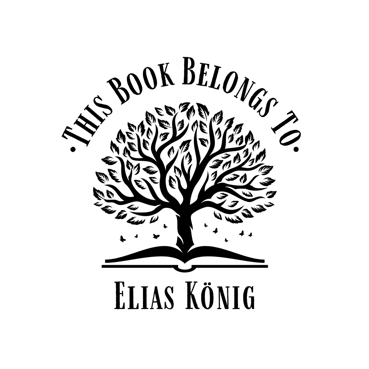 Ex Libris Bücher Stempel mit anpassbaren Namen - Modell 'Libri Signum' - Just Refine